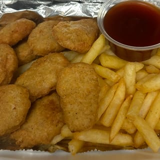20pc Tempura Crispy Chicken Nuggets, Served with Fries